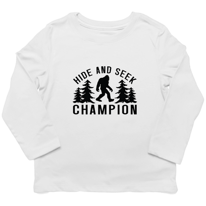 Hide and Seek Sasquatch Toddler Long Sleeve Tee - Muddy Boots Clothing - Long Sleeve Tee