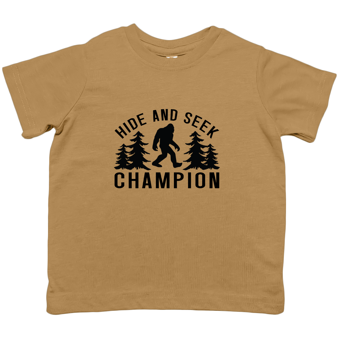Hide and Seek Sasquatch Toddler Tee - Muddy Boots Clothing - T-Shirt