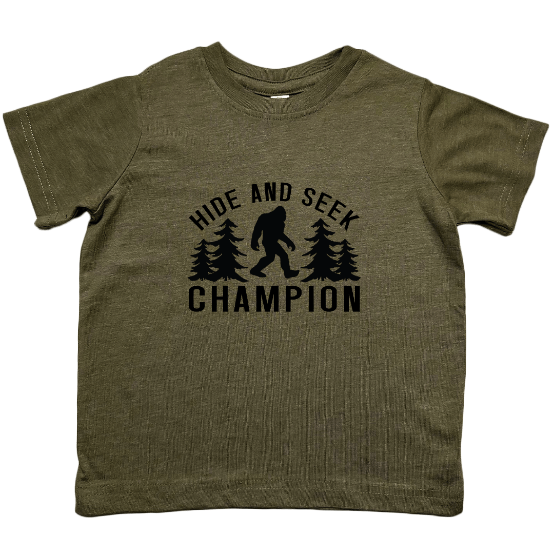 Hide and Seek Sasquatch Toddler Tee - Muddy Boots Clothing - T-Shirt