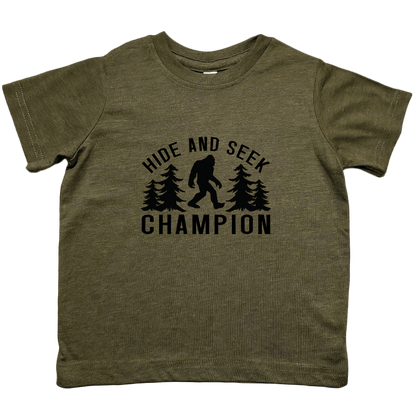 Hide and Seek Sasquatch Toddler Tee - Muddy Boots Clothing - T-Shirt