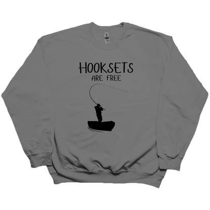 Hooksets Are Free Adult Crew Neck Sweatshirt - Muddy Boots Clothing - Crew Neck Sweatshirt