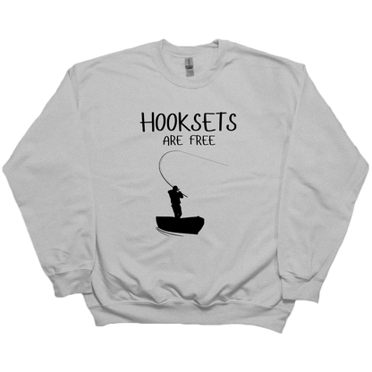 Hooksets Are Free Adult Crew Neck Sweatshirt - Muddy Boots Clothing - Crew Neck Sweatshirt