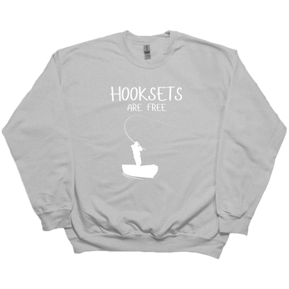 Hooksets Are Free Adult Crew Neck Sweatshirt - Muddy Boots Clothing - Crew Neck Sweatshirt