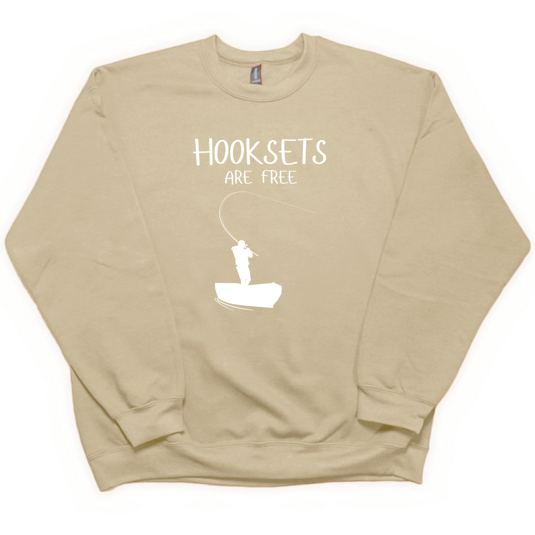 Hooksets Are Free Adult Crew Neck Sweatshirt - Muddy Boots Clothing - Crew Neck Sweatshirt