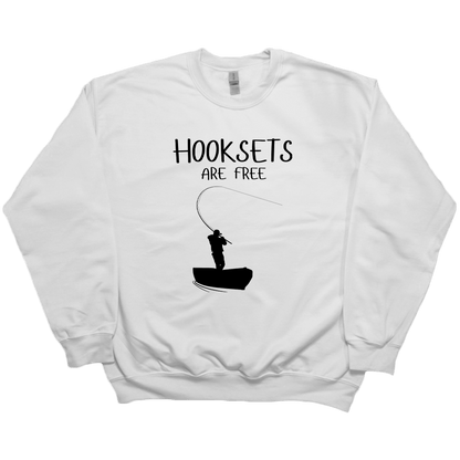 Hooksets Are Free Adult Crew Neck Sweatshirt - Muddy Boots Clothing - Crew Neck Sweatshirt