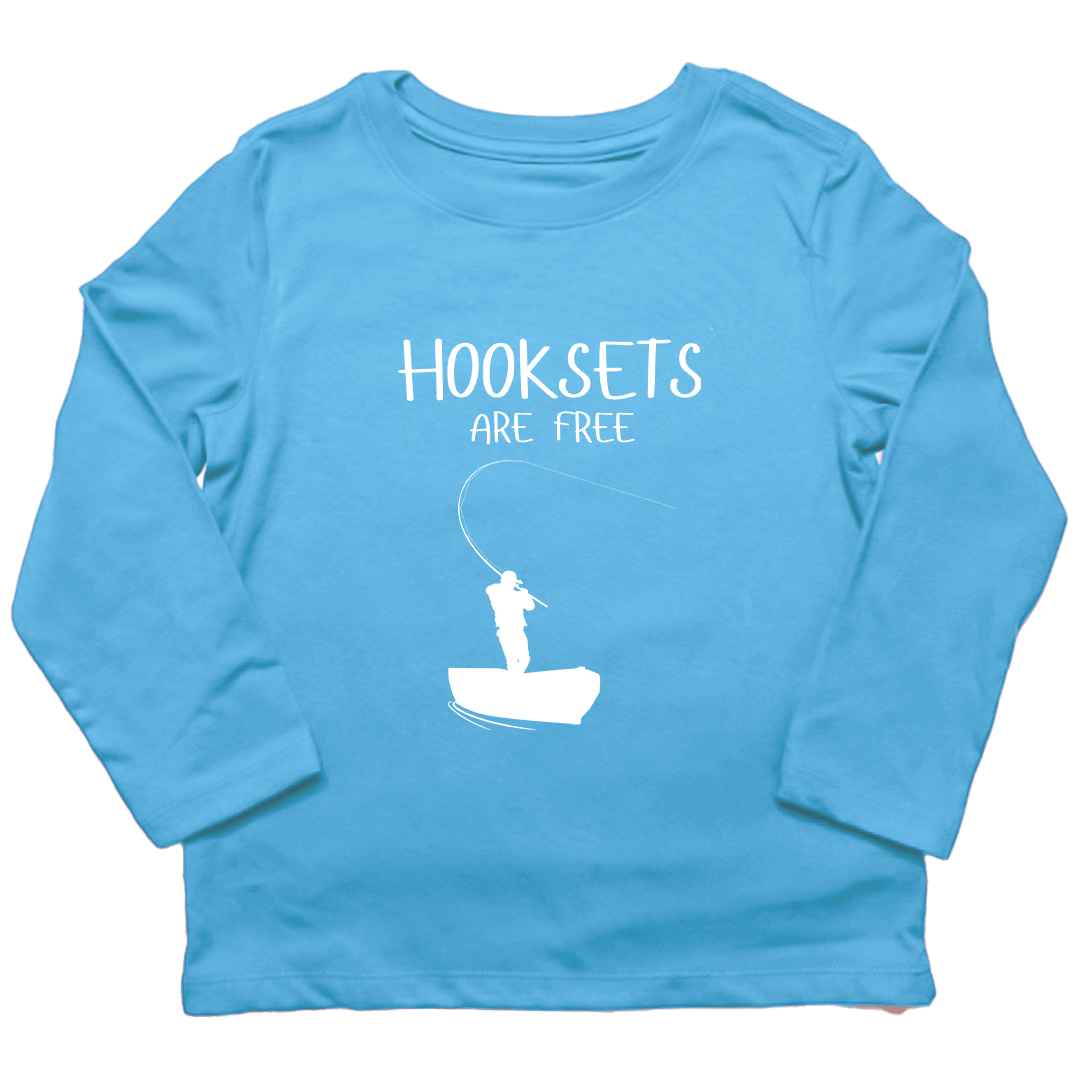 Hooksets Are Free Kids Long Sleeve Tee - Muddy Boots Clothing - Long Sleeve Tee