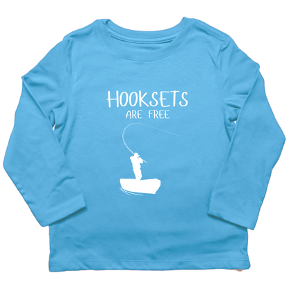 Hooksets Are Free Kids Long Sleeve Tee - Muddy Boots Clothing - Long Sleeve Tee