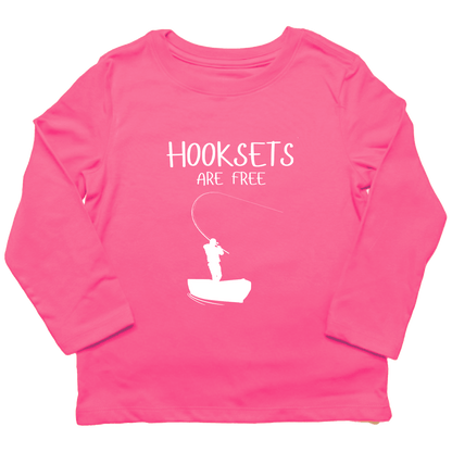 Hooksets Are Free Kids Long Sleeve Tee - Muddy Boots Clothing - Long Sleeve Tee