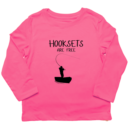 Hooksets Are Free Kids Long Sleeve Tee - Muddy Boots Clothing - Long Sleeve Tee