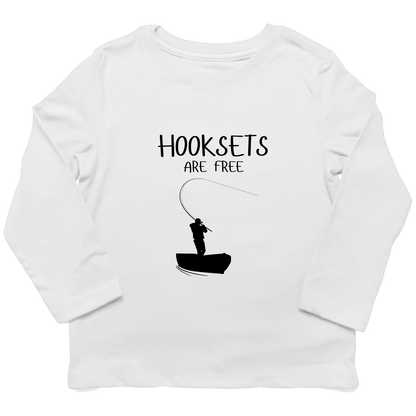 Hooksets Are Free Kids Long Sleeve Tee - Muddy Boots Clothing - Long Sleeve Tee