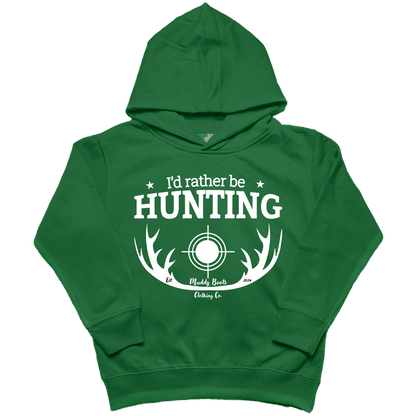 I'd Rather Be Hunting Kids Hoodie - Muddy Boots Clothing - Hoodie