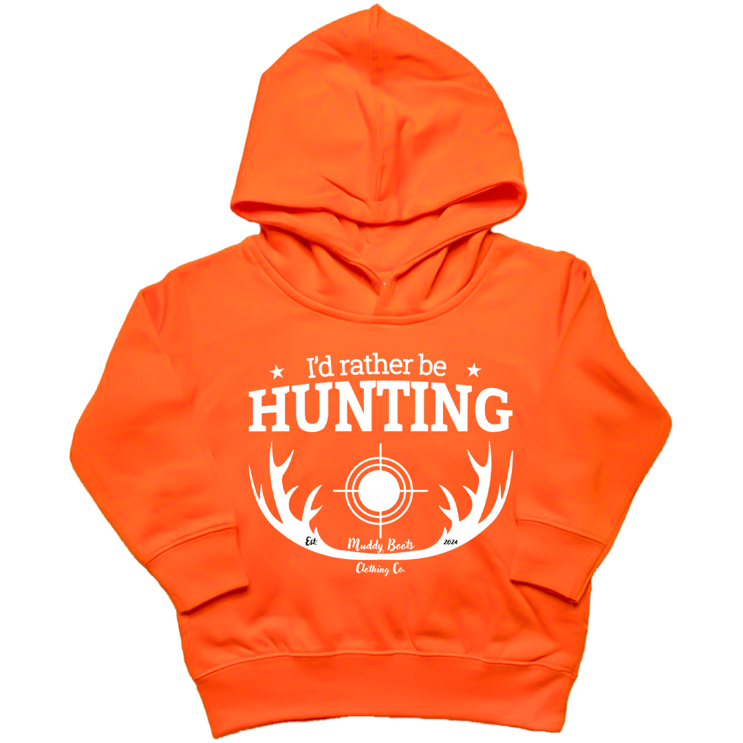 I'd Rather Be Hunting Kids Hoodie - Muddy Boots Clothing - Hoodie