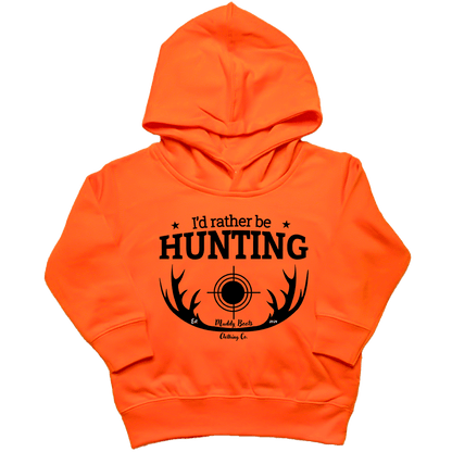 I'd Rather Be Hunting Kids Hoodie - Muddy Boots Clothing - Hoodie