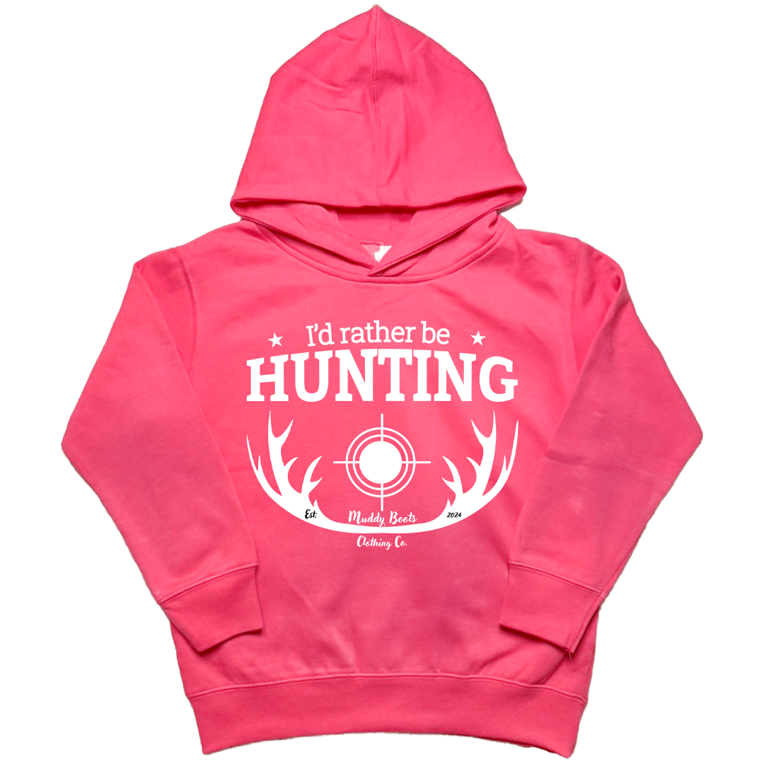 I'd Rather Be Hunting Kids Hoodie - Muddy Boots Clothing - Hoodie