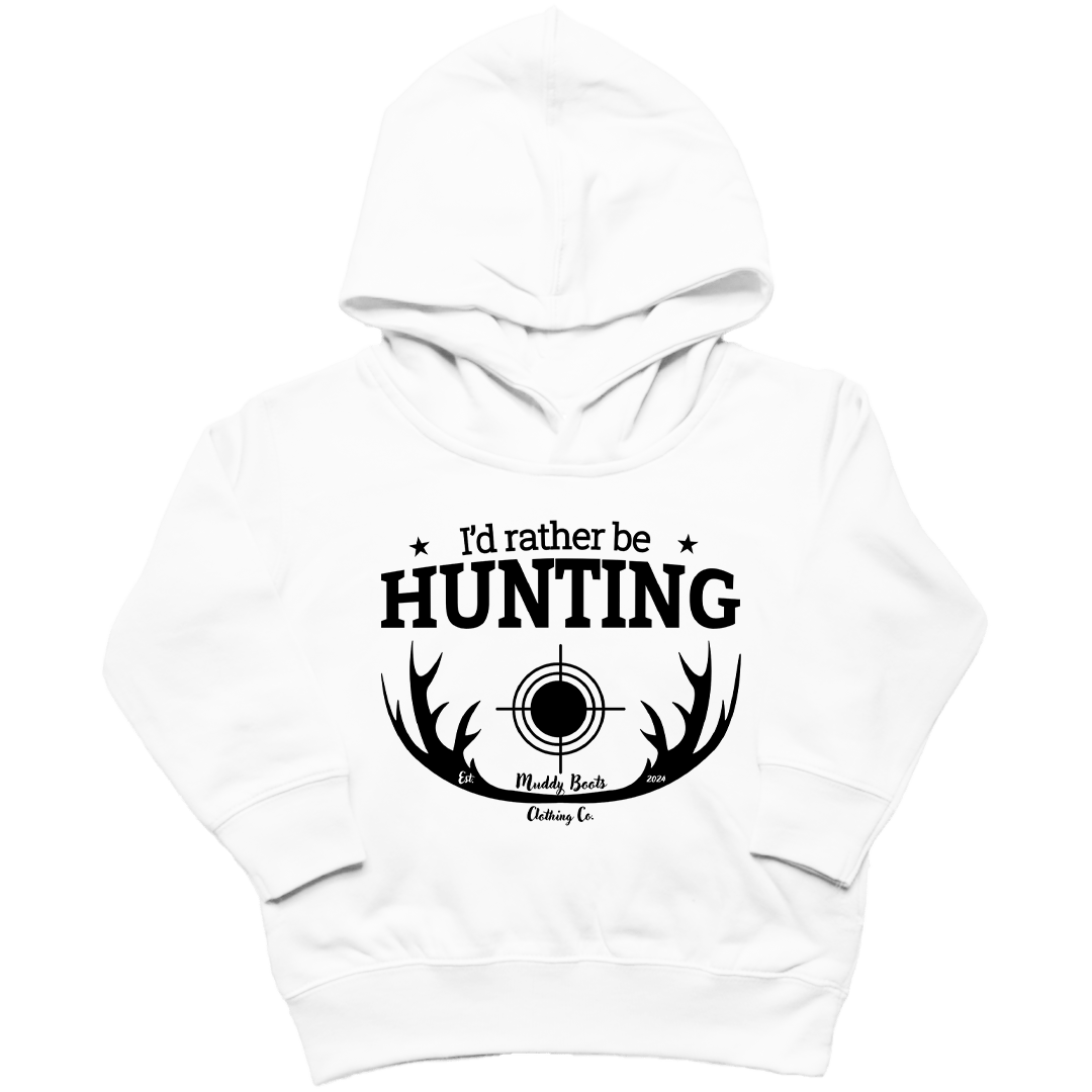 I'd Rather Be Hunting Kids Hoodie - Muddy Boots Clothing - Hoodie