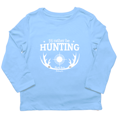I'd Rather Be Hunting Toddler Long Sleeve Tee - Muddy Boots Clothing - Long Sleeve Tee