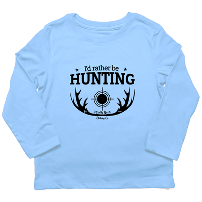 I'd Rather Be Hunting Toddler Long Sleeve Tee - Muddy Boots Clothing - Long Sleeve Tee