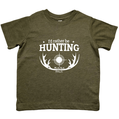 I'd Rather be Hunting Toddler Tee - Muddy Boots Clothing - T-Shirt