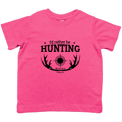 I'd Rather be Hunting Toddler Tee - Muddy Boots Clothing - T-Shirt