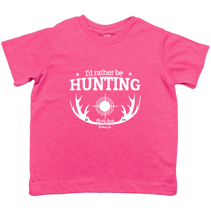 I'd Rather be Hunting Toddler Tee - Muddy Boots Clothing - T-Shirt