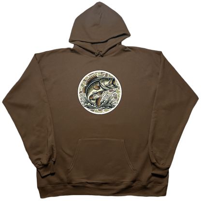Jumping Bass Adult Hoodie - Muddy Boots Clothing - Hoodie