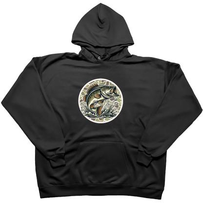 Jumping Bass Adult Hoodie - Muddy Boots Clothing - Hoodie
