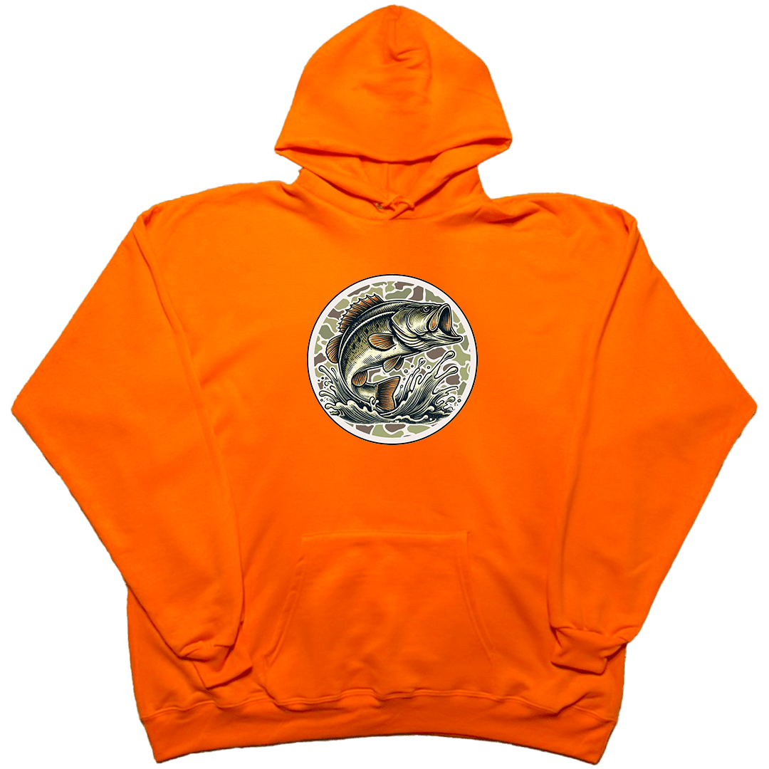 Jumping Bass Adult Hoodie - Muddy Boots Clothing - Hoodie