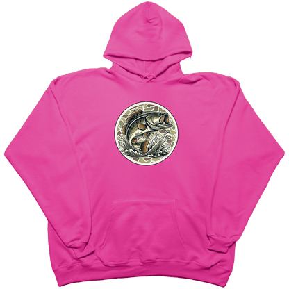 Jumping Bass Adult Hoodie - Muddy Boots Clothing - Hoodie