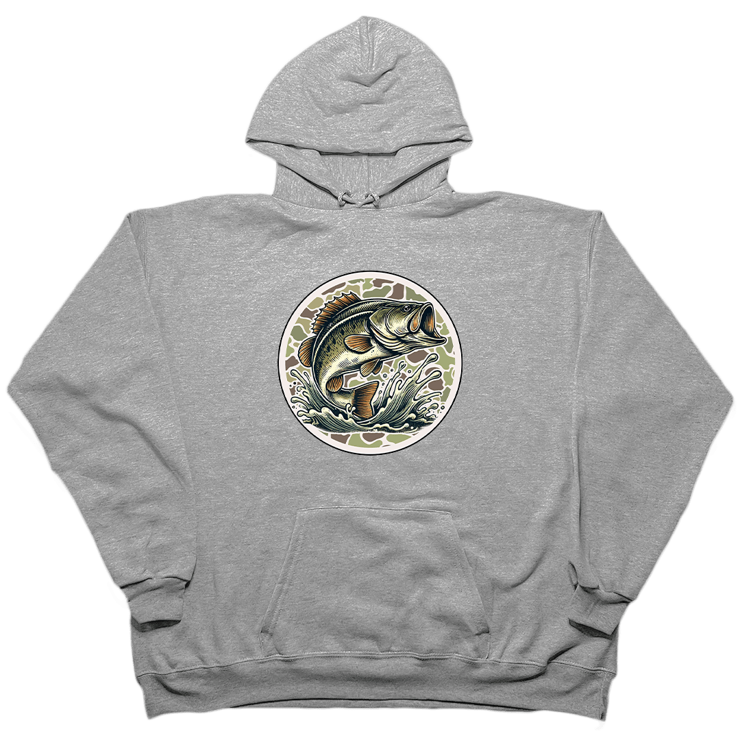 Jumping Bass Adult Hoodie - Muddy Boots Clothing - Hoodie