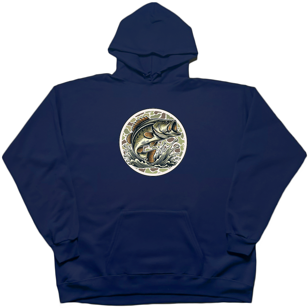 Jumping Bass Adult Hoodie - Muddy Boots Clothing - Hoodie