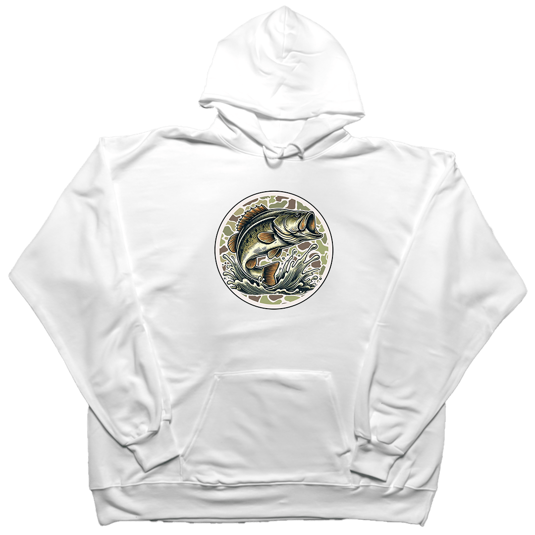 Jumping Bass Adult Hoodie - Muddy Boots Clothing - Hoodie