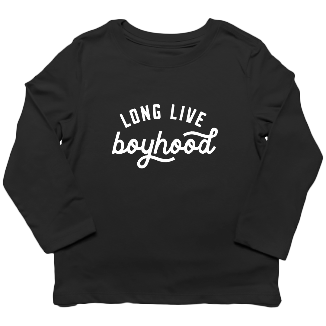 Long Live Boyhood Kids Long Sleeve Tee - Muddy Boots Clothing - Long Sleeve Tee