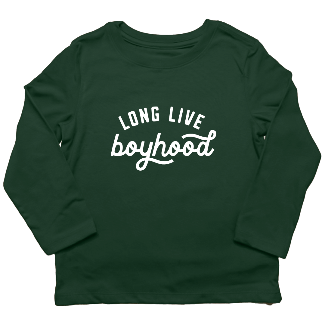 Long Live Boyhood Kids Long Sleeve Tee - Muddy Boots Clothing - Long Sleeve Tee