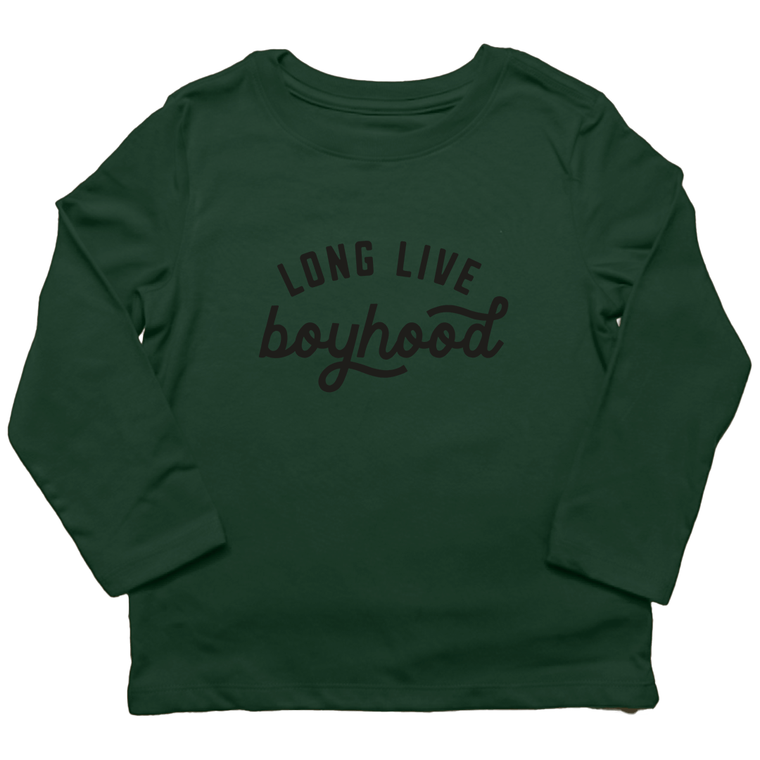 Long Live Boyhood Kids Long Sleeve Tee - Muddy Boots Clothing - Long Sleeve Tee