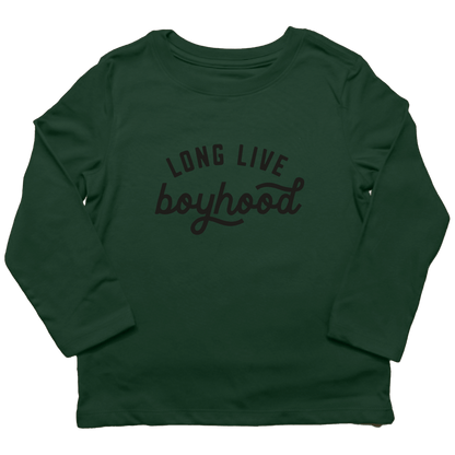 Long Live Boyhood Kids Long Sleeve Tee - Muddy Boots Clothing - Long Sleeve Tee