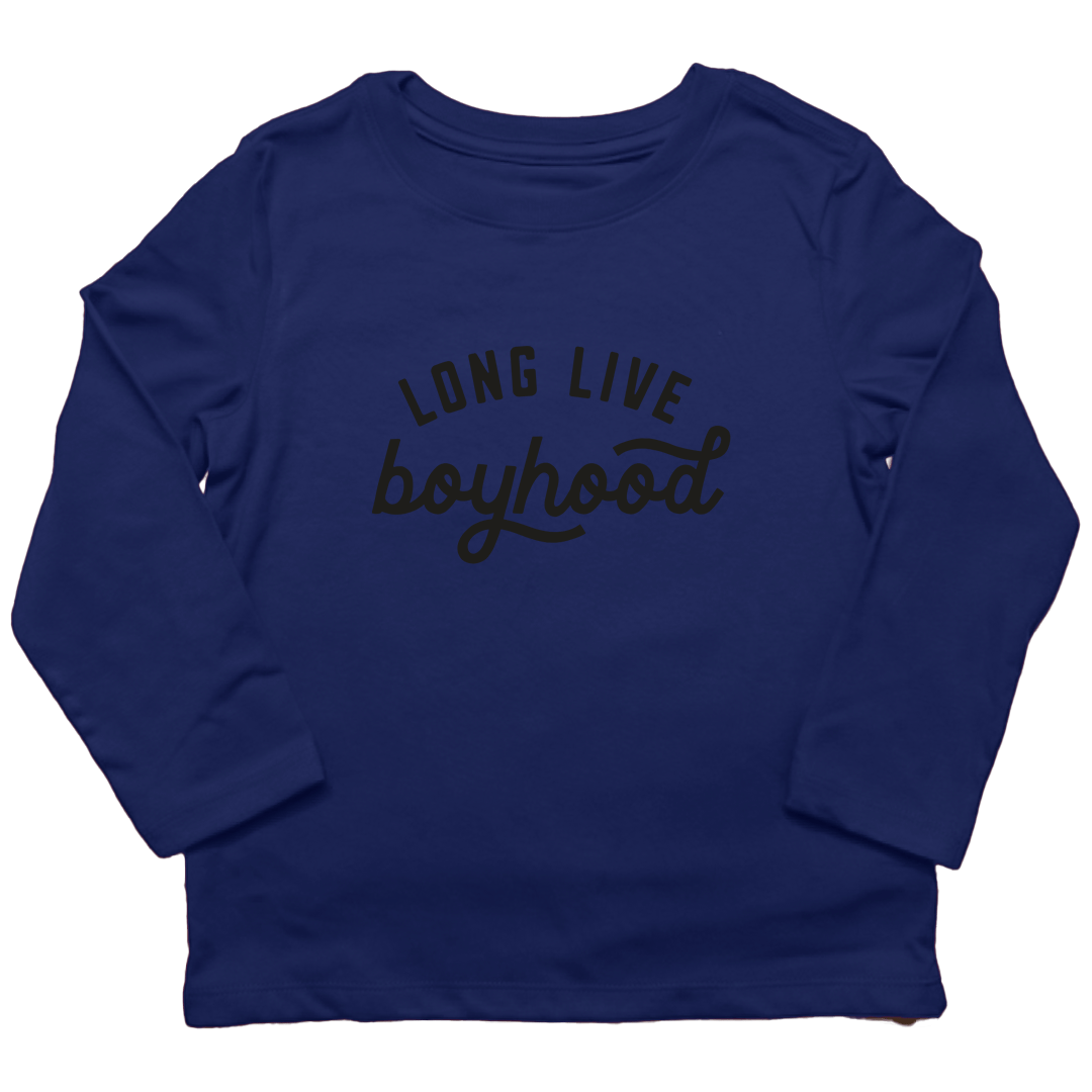 Long Live Boyhood Kids Long Sleeve Tee - Muddy Boots Clothing - Long Sleeve Tee