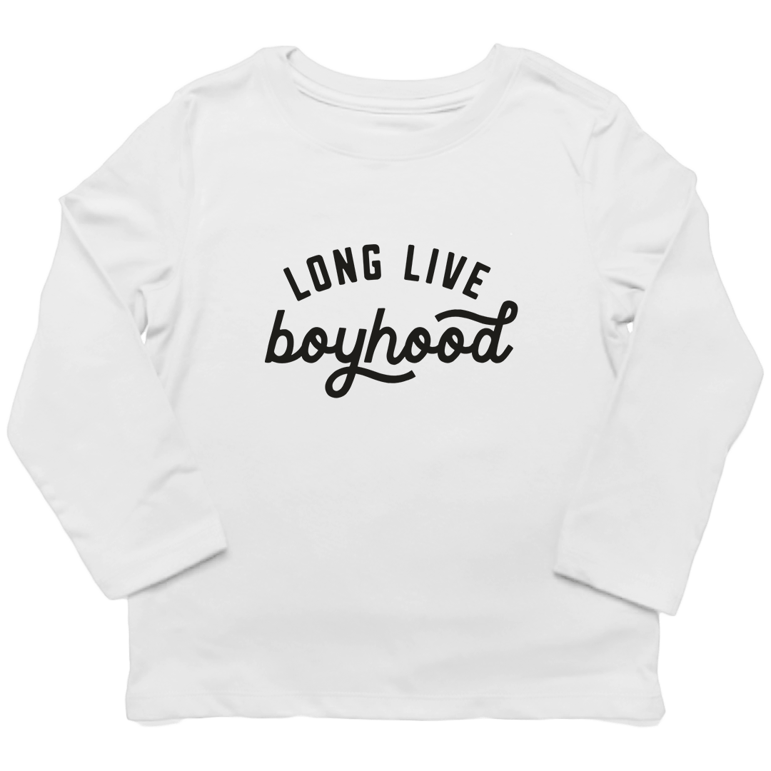 Long Live Boyhood Kids Long Sleeve Tee - Muddy Boots Clothing - Long Sleeve Tee