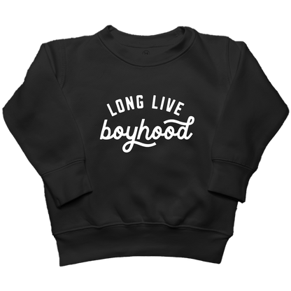 Long Live Boyhood Toddler Crew Neck Sweatshirt - Muddy Boots Clothing - Crew Neck Sweatshirt