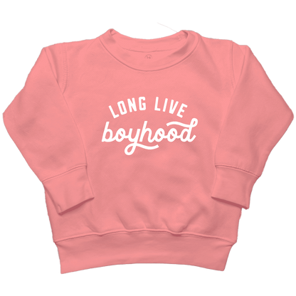 Long Live Boyhood Toddler Crew Neck Sweatshirt - Muddy Boots Clothing - Crew Neck Sweatshirt