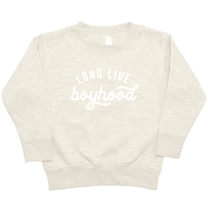 Long Live Boyhood Toddler Crew Neck Sweatshirt - Muddy Boots Clothing - Crew Neck Sweatshirt
