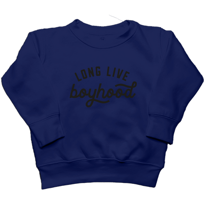 Long Live Boyhood Toddler Crew Neck Sweatshirt - Muddy Boots Clothing - Crew Neck Sweatshirt