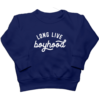 Long Live Boyhood Toddler Crew Neck Sweatshirt - Muddy Boots Clothing - Crew Neck Sweatshirt