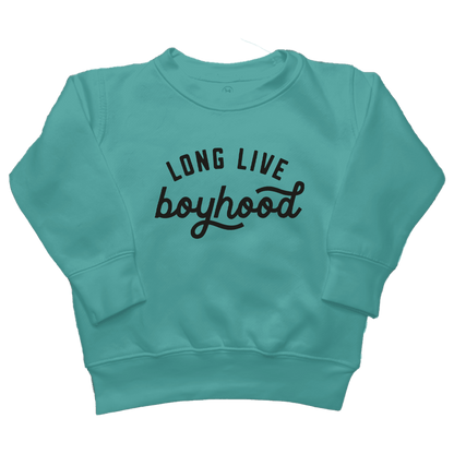 Long Live Boyhood Toddler Crew Neck Sweatshirt - Muddy Boots Clothing - Crew Neck Sweatshirt