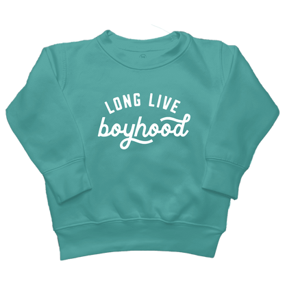 Long Live Boyhood Toddler Crew Neck Sweatshirt - Muddy Boots Clothing - Crew Neck Sweatshirt