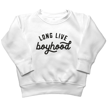 Long Live Boyhood Toddler Crew Neck Sweatshirt - Muddy Boots Clothing - Crew Neck Sweatshirt