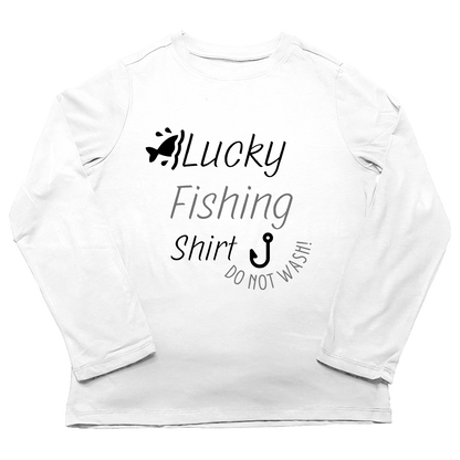 Lucky Fishing Shirt Adult Long Sleeve Tee - Muddy Boots Clothing - Long Sleeve Tee