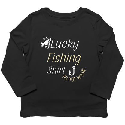 Lucky Fishing Shirt Toddler Long Sleeve Tee - Muddy Boots Clothing - Long Sleeve Tee