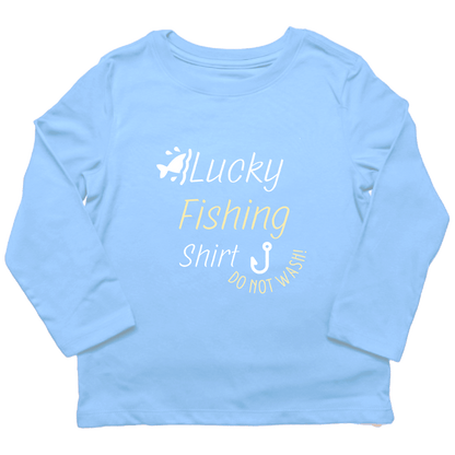 Lucky Fishing Shirt Toddler Long Sleeve Tee - Muddy Boots Clothing - Long Sleeve Tee
