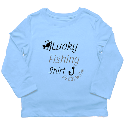 Lucky Fishing Shirt Toddler Long Sleeve Tee - Muddy Boots Clothing - Long Sleeve Tee