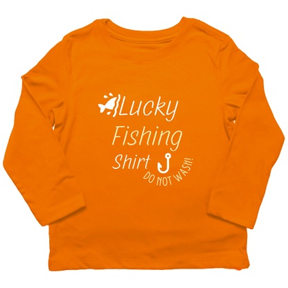 Lucky Fishing Shirt Toddler Long Sleeve Tee - Muddy Boots Clothing - Long Sleeve Tee
